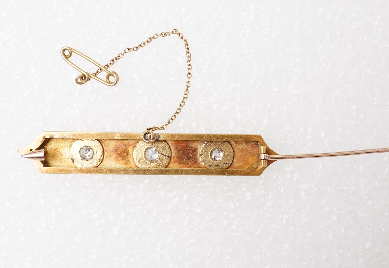 A late Victorian gold and diamond brooch, late 19th century